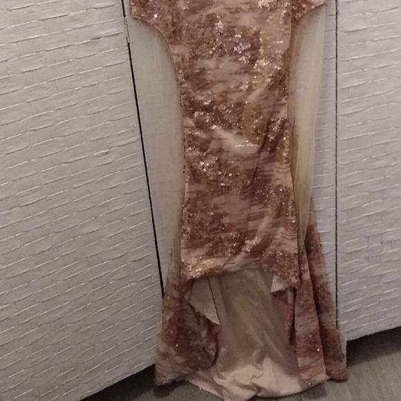 Gold & Sexy mermaid gown - Picture 4 of 12